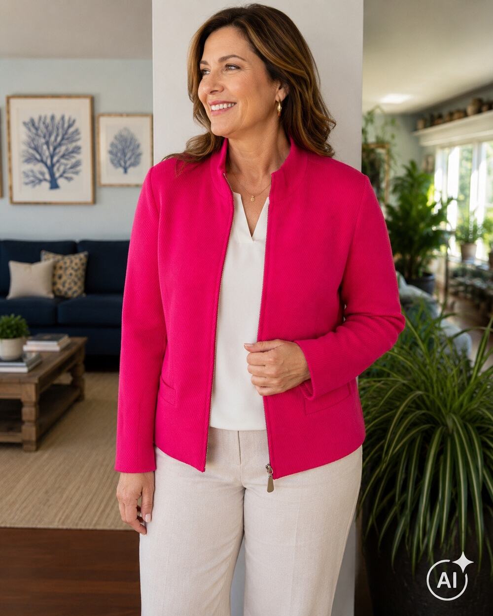 Talbots Collection Jacket Women 16 Pink Wool Blazer Career Barbiecore Italian